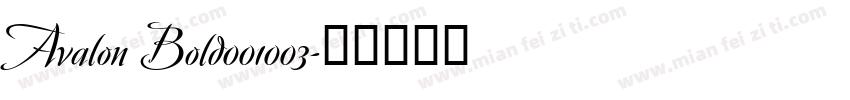 Avalon Bold001003字体转换